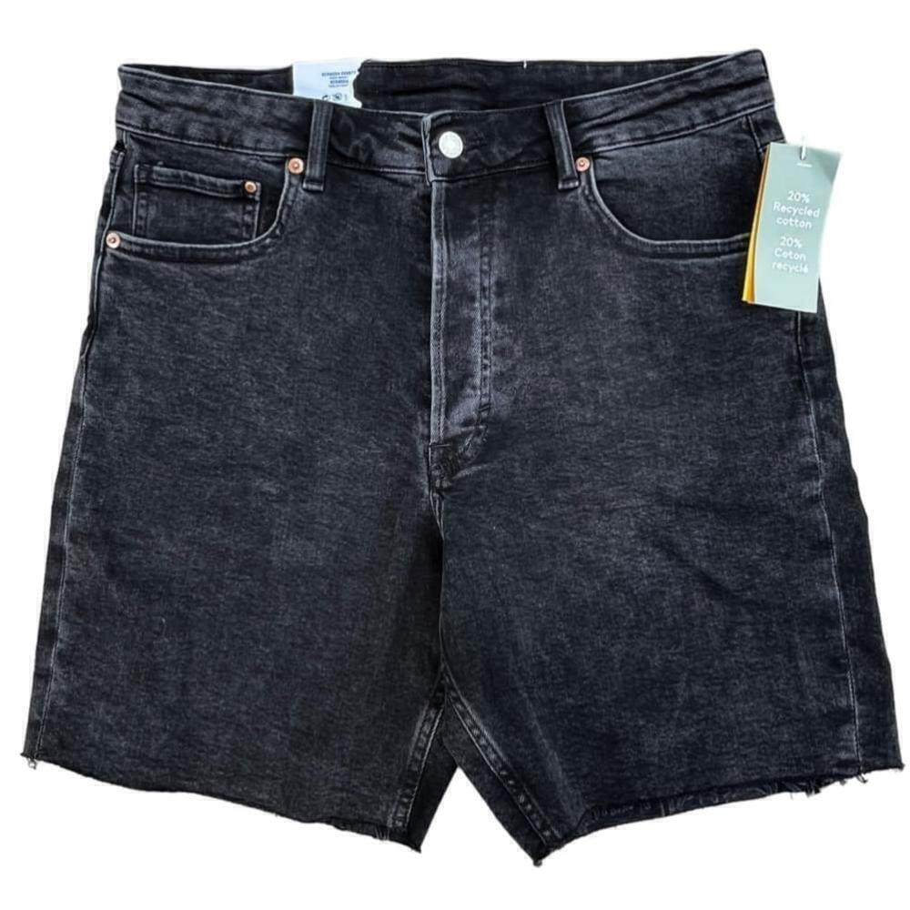 H&M Black Raw Hem Bermuda Shorts-Size 12-NWT